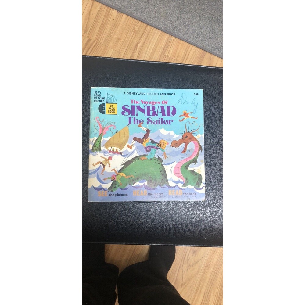 Walt Disney VOYAGES OF SINBAD THE SAILOR Disneyland Record and Book